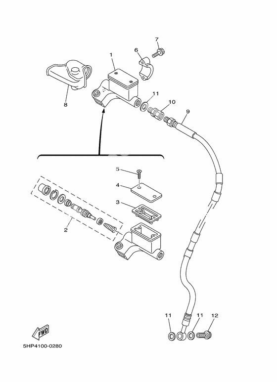 Front master cylinder