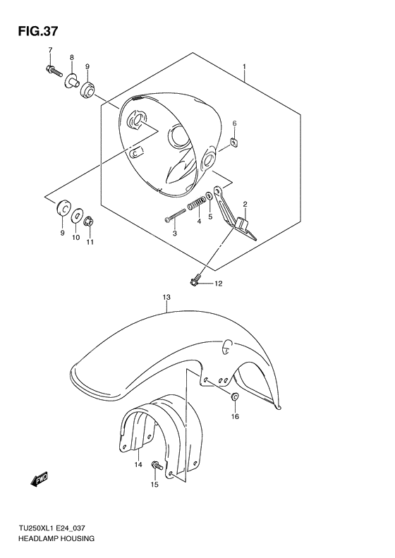 Headlamp housing