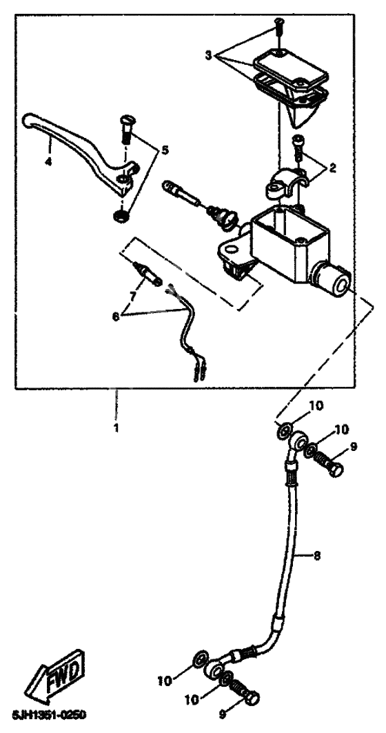 Front master cylinder