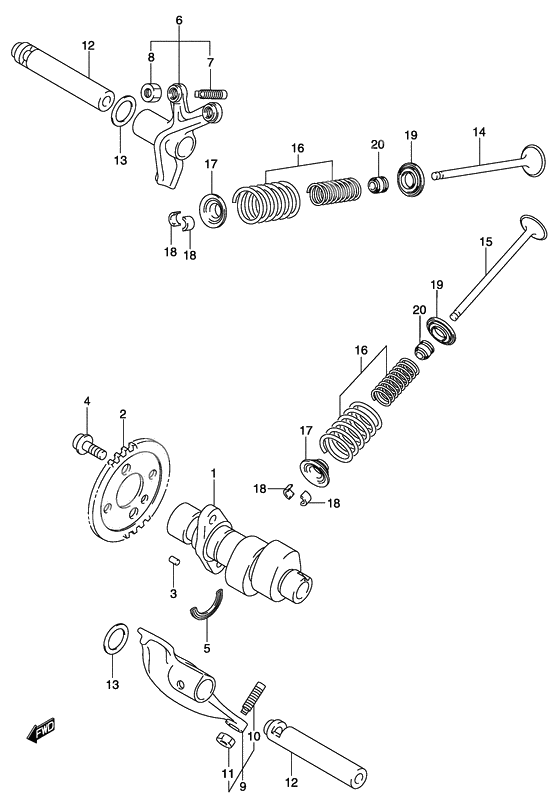 Cam shaft/valve