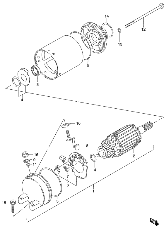 Starting motor