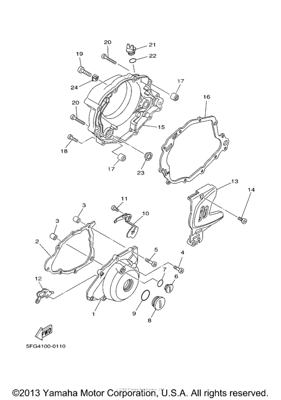 Crankcase cover              

                  1