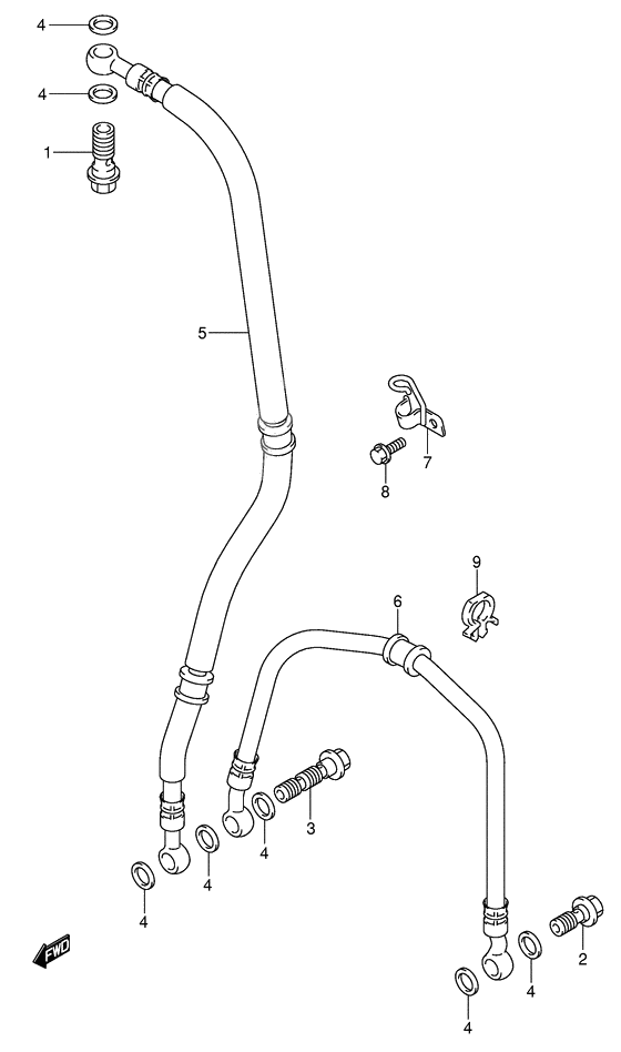 Front brake hose