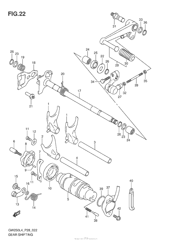 Копирный вал & Вилки & Вал переключения