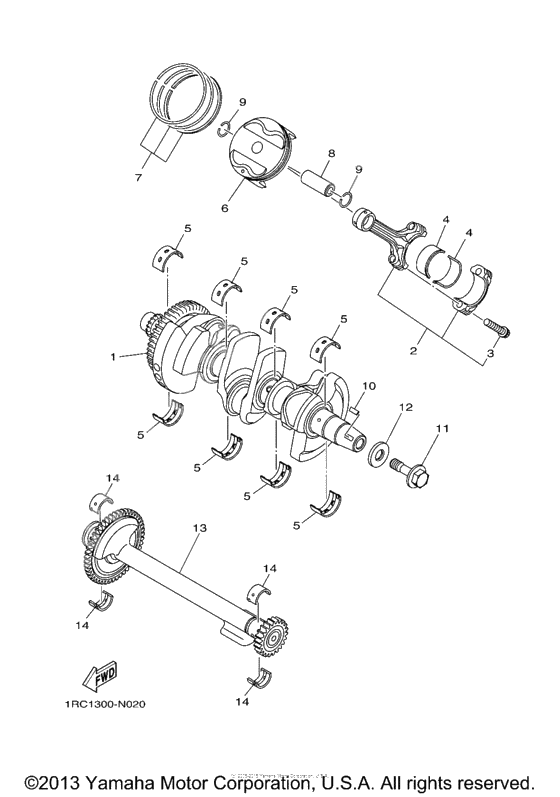 Crankshaft piston