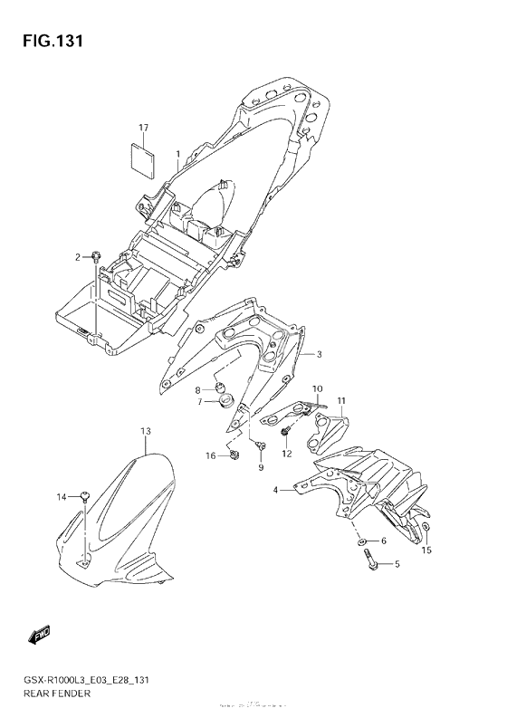 Rear Fender (Gsx-R1000L3 E28)