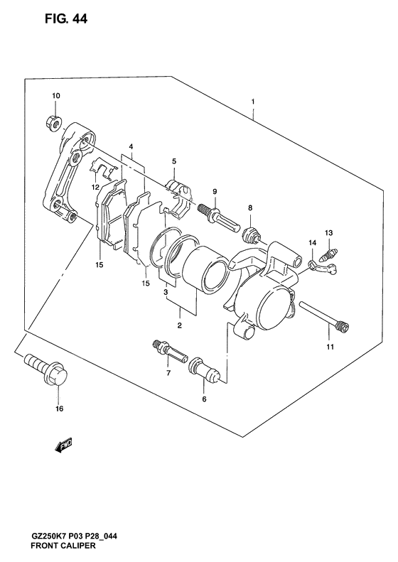 Front caliper