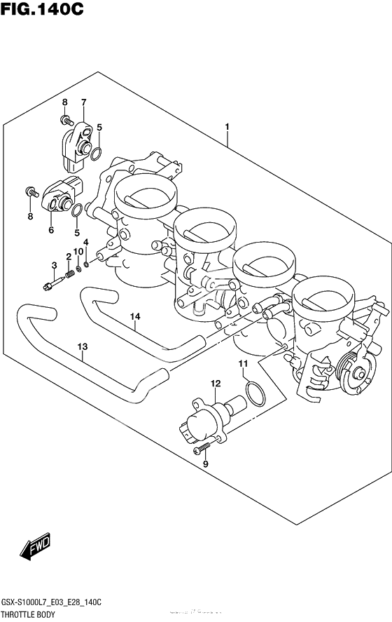 Throttle Body (Gsx-S1000Al7 E28)