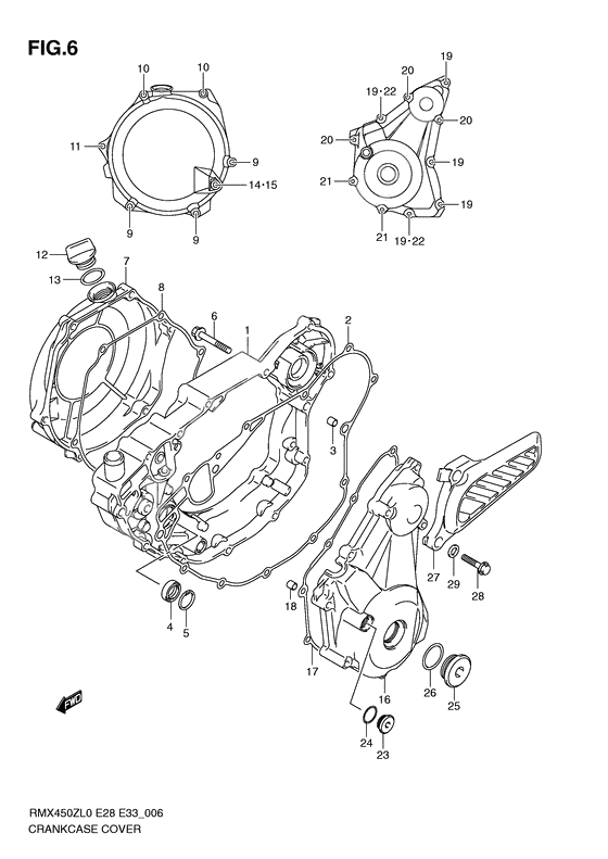 Crankcase cover ass`y (v