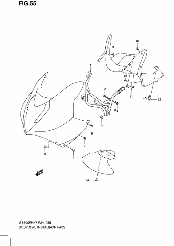 Body cwl installation parts              

                  Gs500fh