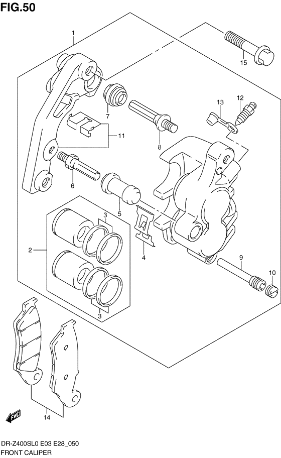 Front caliper