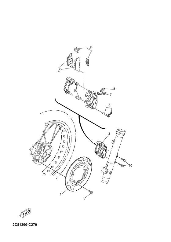 Front brake caliper