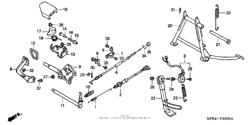 Stand + brake pedal