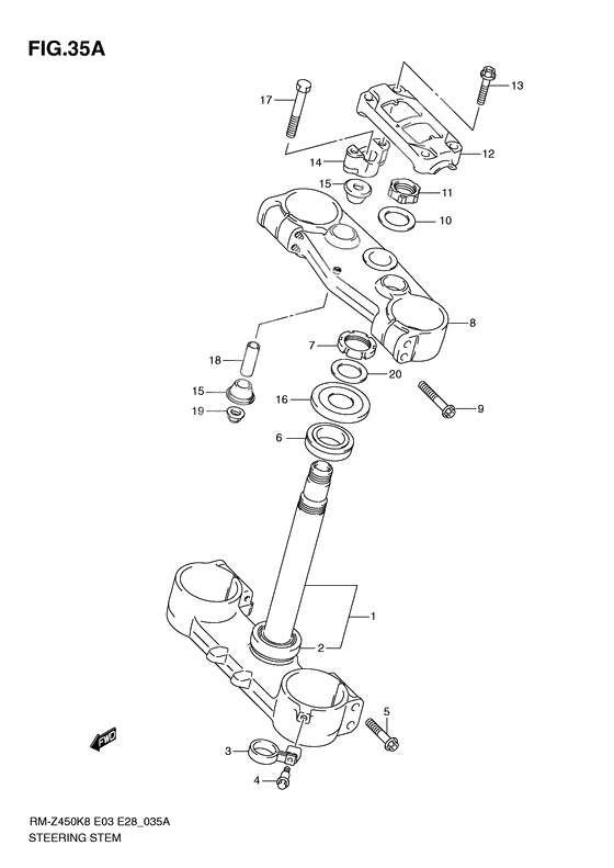 Steering stem              

                  Rm-z450l1