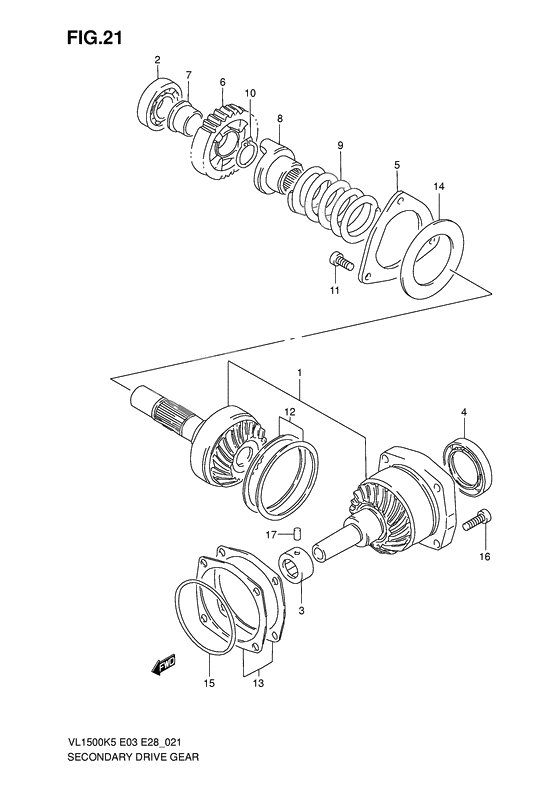 Secondary drive gear