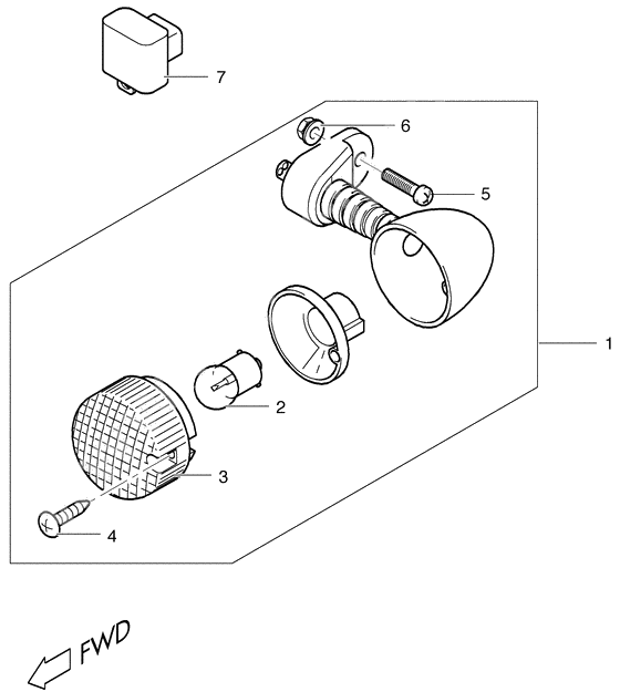 Turnsignal front & rear lamp