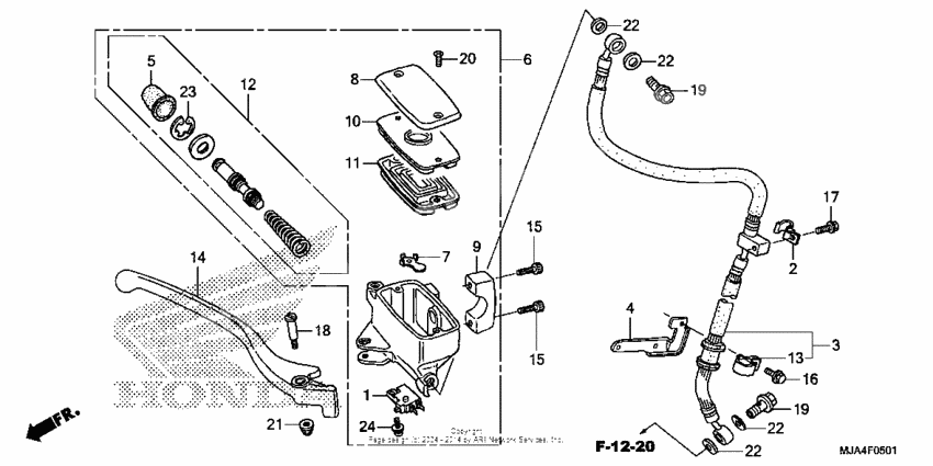 Front brake master cylinder (2)