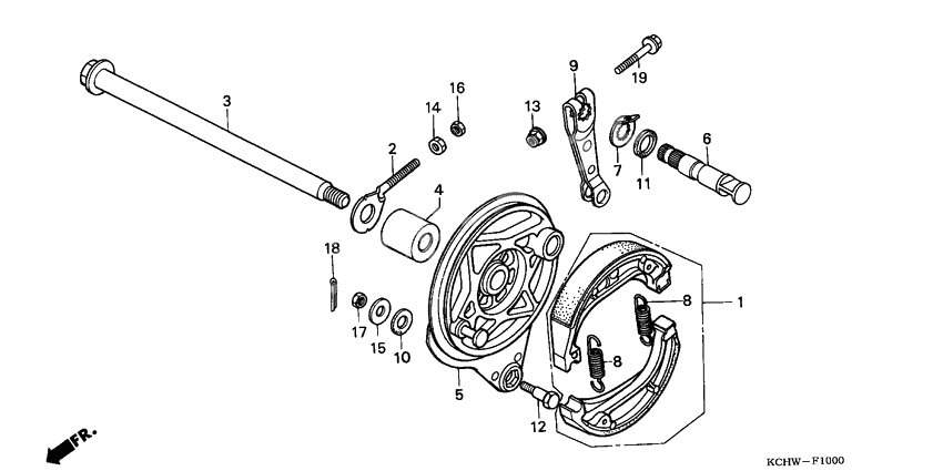 Rear brake panel