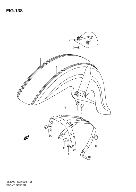 Front fender              

                  Vl800cl1 e28