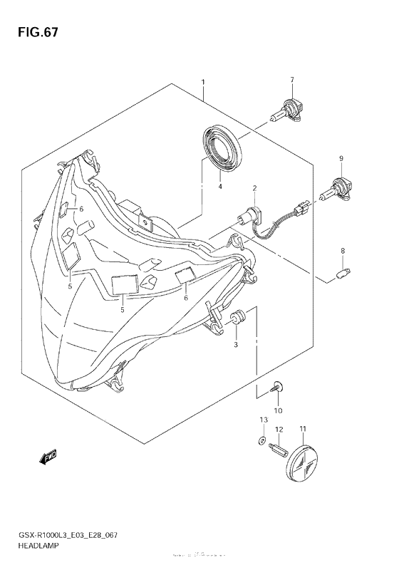 Фара (Gsx-R1000L3 E28)