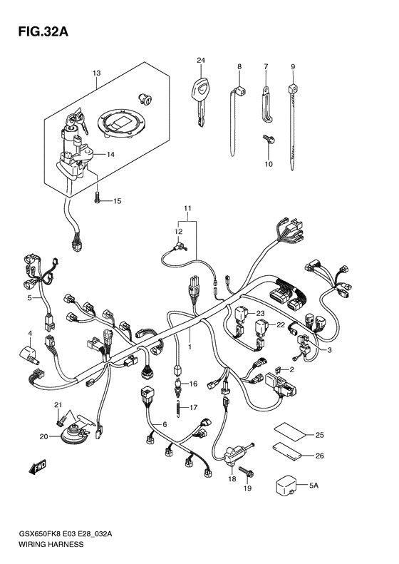 Wiring harness              

                  Gsx650fa