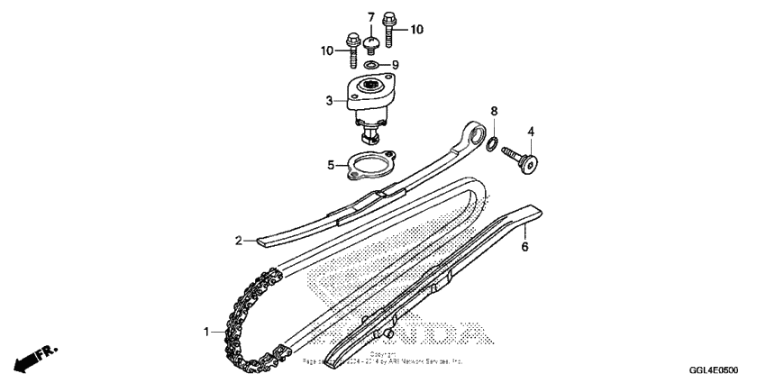 Cam chain + tensioner