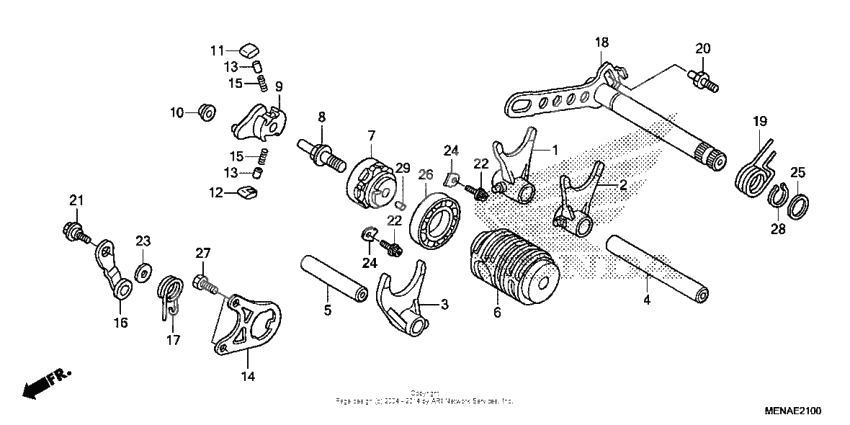 Gearshift drum