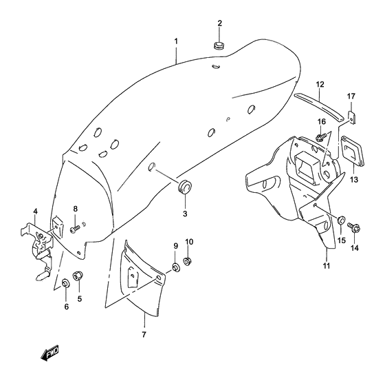 Rear fender              

                  Model k3