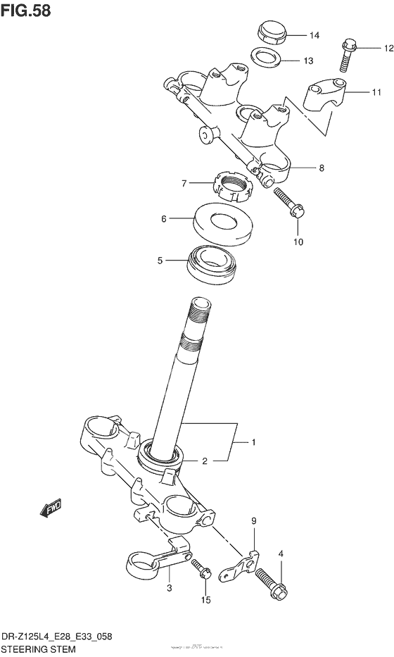 Steering Stem (Dr-Z125L4 E28)