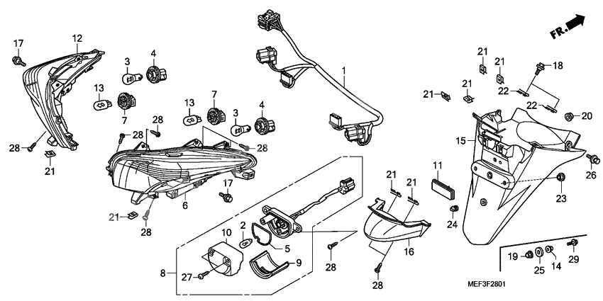 Taillight/rear fender              

                  FJ S400D9/FJS400A