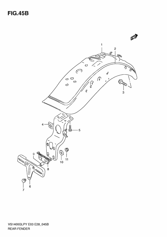 Rear fender              

                  Model y/k1/k2/k3