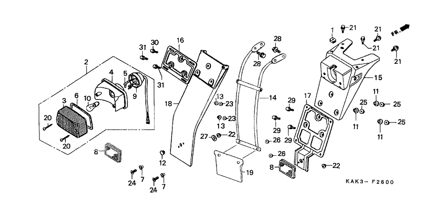 Taillight unit ass`y