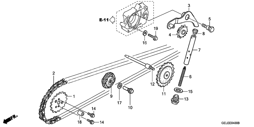 Cam chain/tensioner