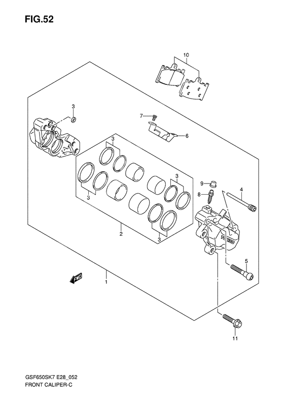 Front caliper