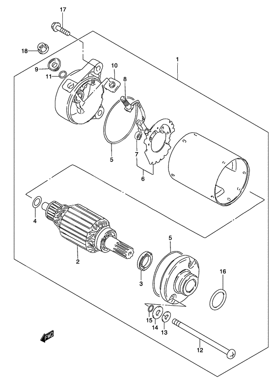 Starting motor