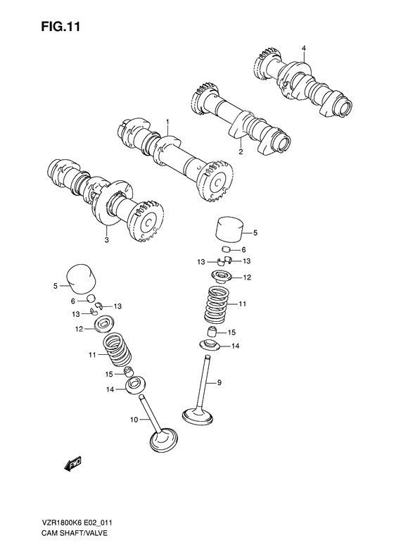 Camshaft - valve