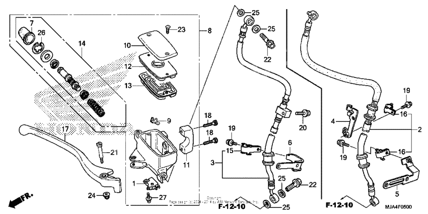 Front brake master cylinder (1)