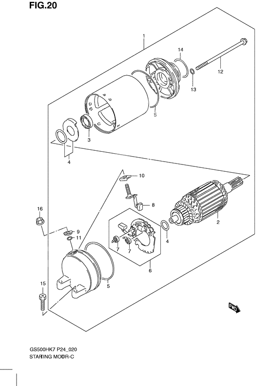 Starting motor