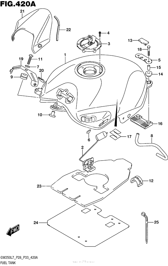 Топливный бак (Gw250L7 P28)