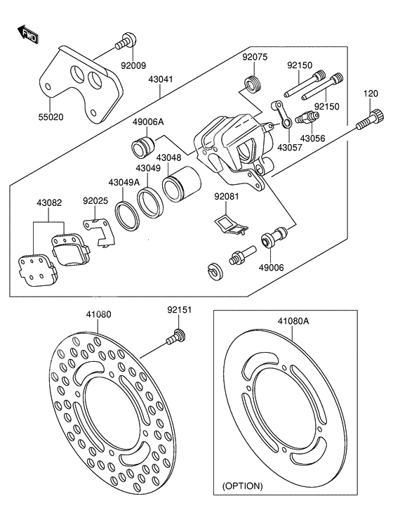 Front brake caliper