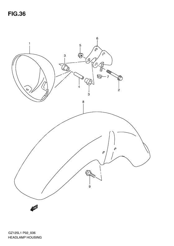 Headlamp housing
