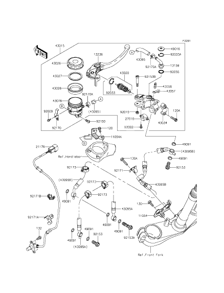 Front master cylinder(1/2)