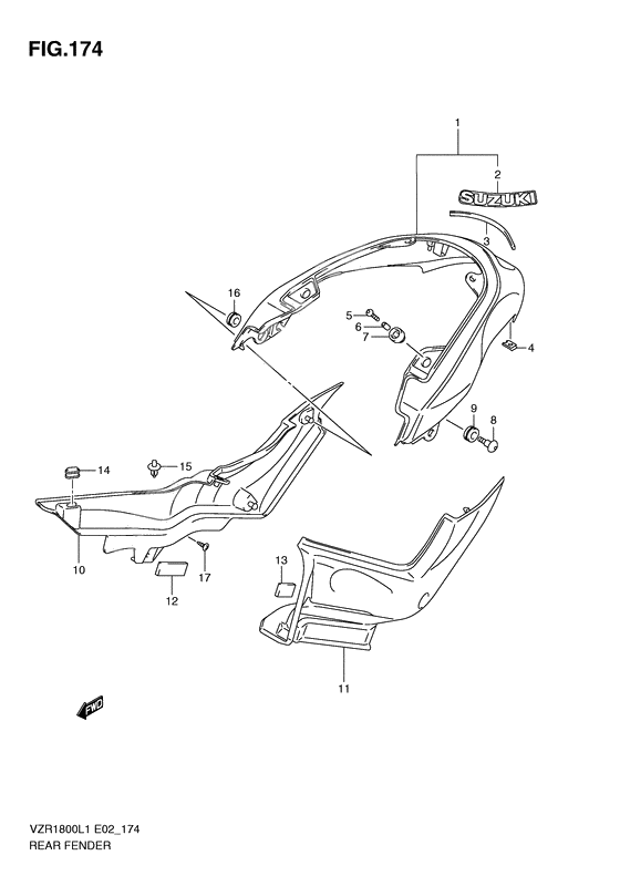 Rear fender              

                  Vzr1800l1 e24