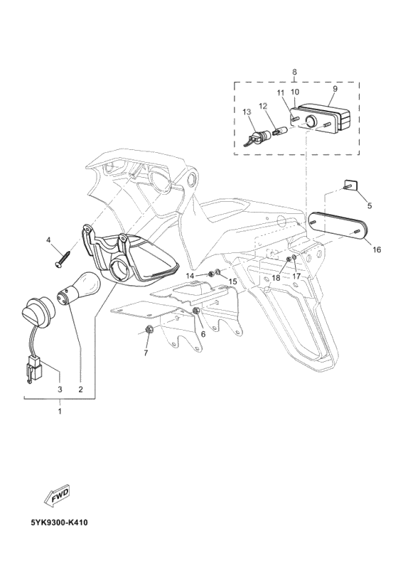 Taillight unit ass`y