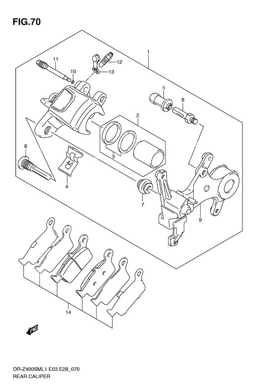 Rear caliper