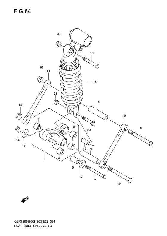 Rear cushion lever