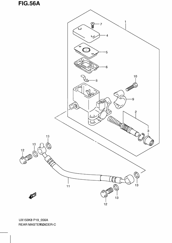 Rear master cylinder              

                  Model l0