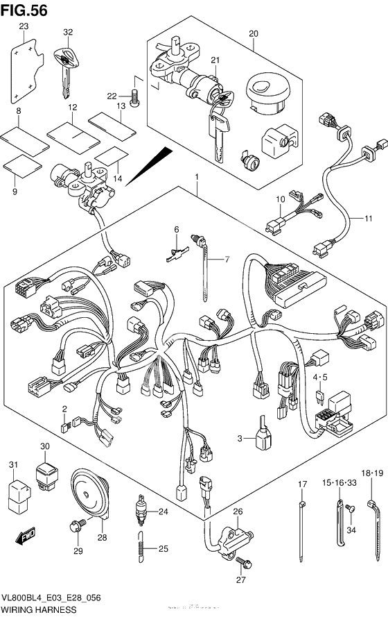 Wiring Harness (Vl800Bl4 E28)