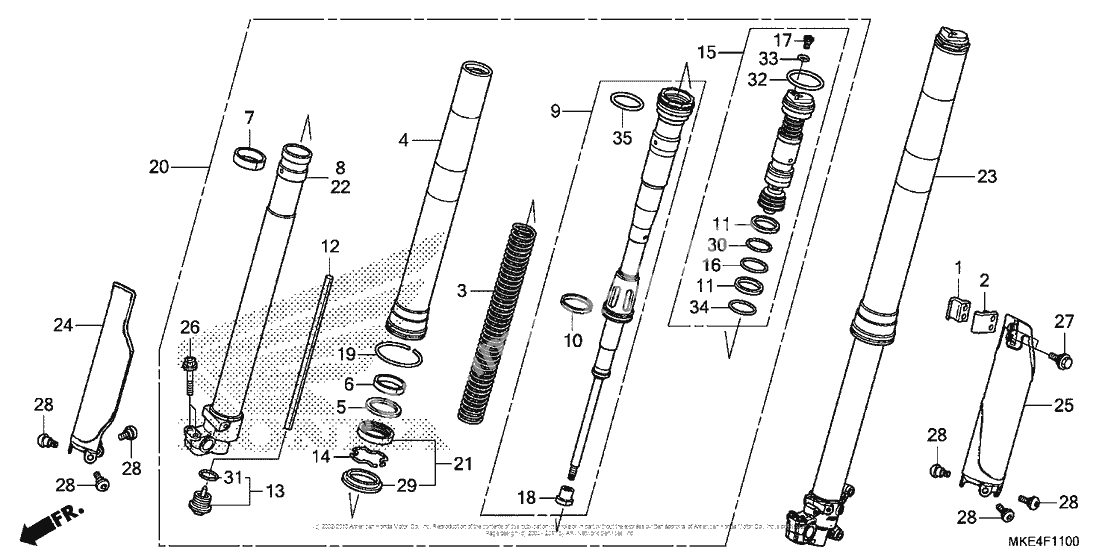 Вилка передней оси