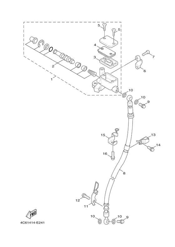 Front master cylinder